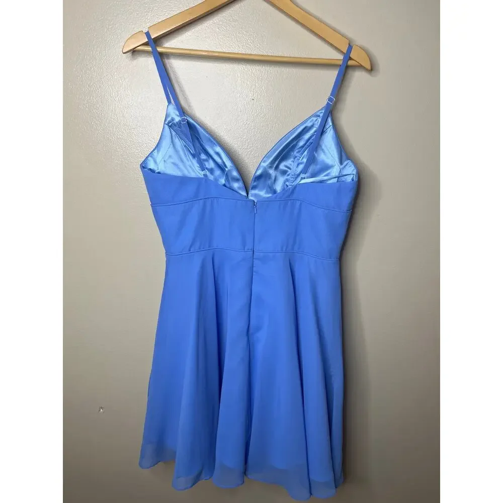 NWT Lucci Lu Periwinkle HOCO Cocktail Party Dress  - Size 10 - Picture 6 of 10
